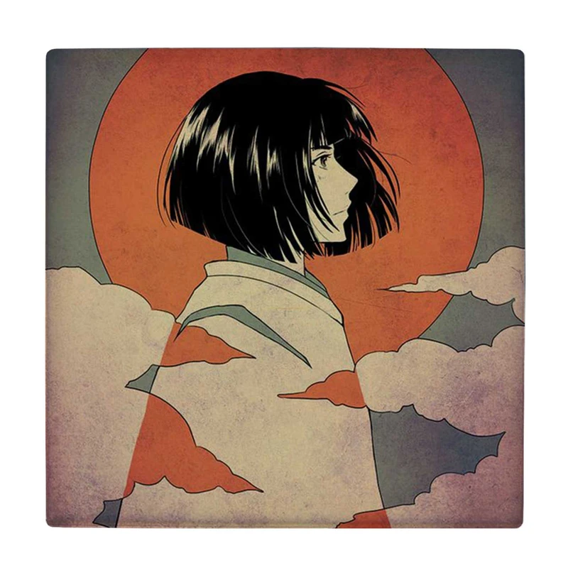 زیر لیوانی طرح دختر ژاپنی کد    4018496_2412