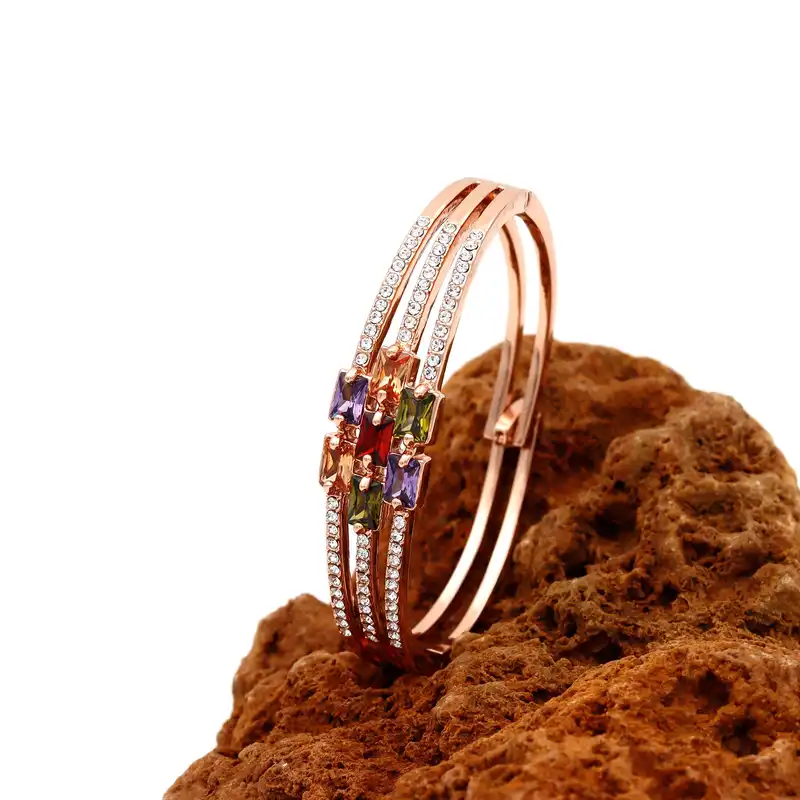 دستبند زنانه ژوپینگ مدل النگویی کد TBB-34