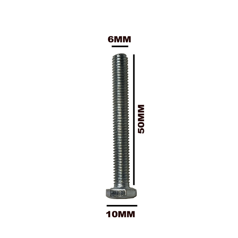 پیچ و مهره HI5 مدل HI5 6Mx50MM بسته 50 عددی