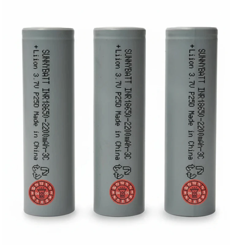 باتری لیتیومی قابل شارژ مدل 18650-ER ظرفیت2200 میلی آمپر بسته 3 عددی