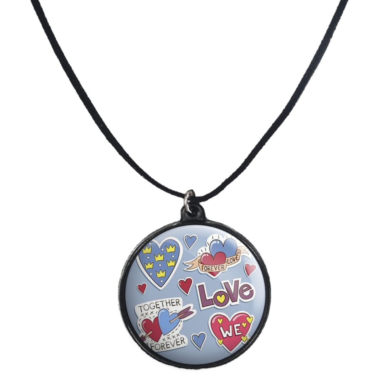 گردنبند پرمانه طرح عاشقانه کد pmb.5294 مدل دو طرفه