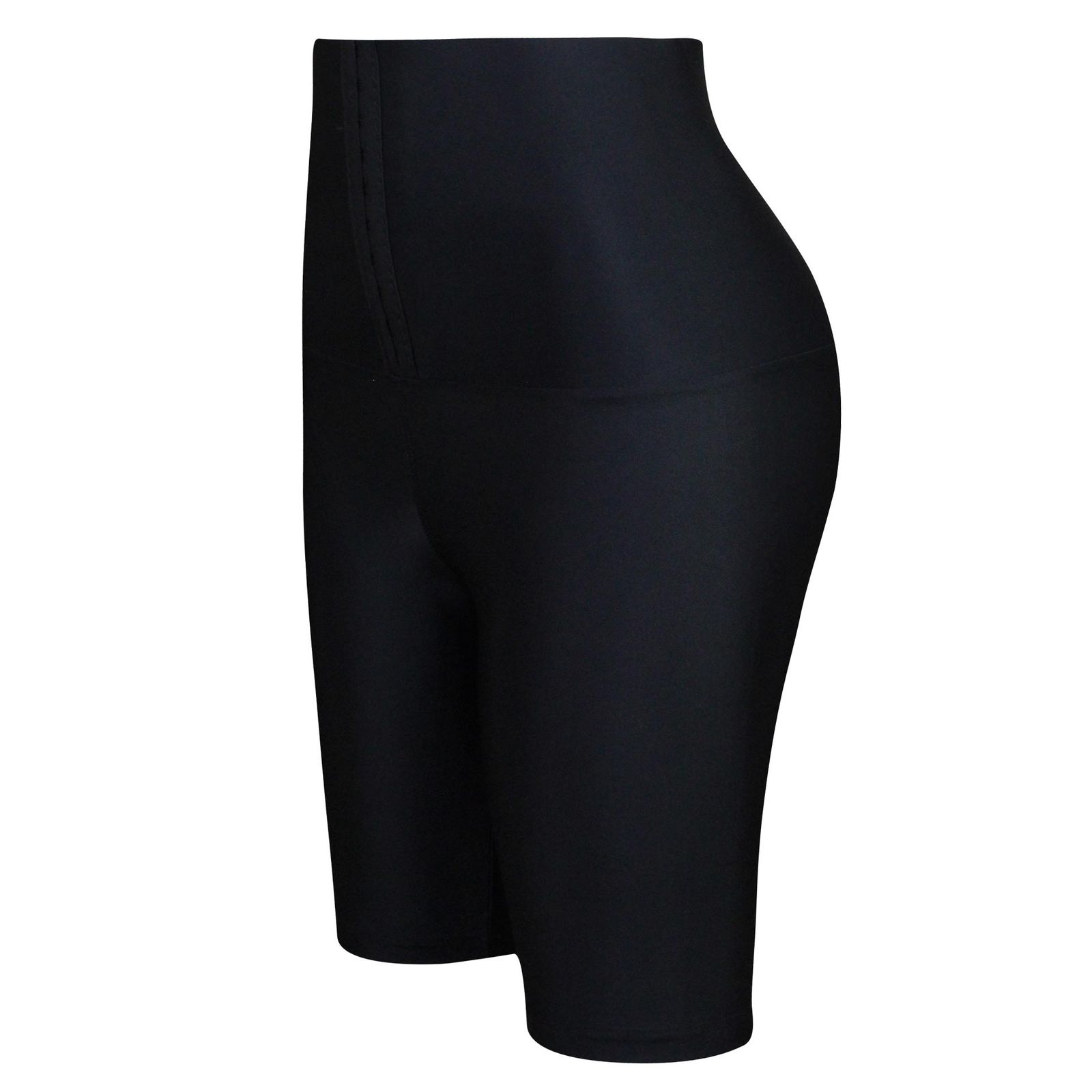شلوارک ورزشی زنانه فیتن فرخ زادی مدل کمر گنی قزن دار کد 4668-326 رنگ مشکی -  - 3