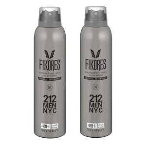 اسپری خوشبو کننده بدن مردانه فیکورس مدل 212 Men NYC حجم 200 میلی لیتر مجموعه 2 عددی