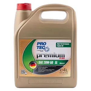 روغن موتور پروتک مدل 20W50 SN حجم چهار لیتر