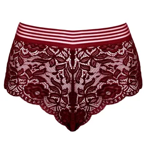 شورت زنانه ماییلدا مدل گیپوری کد 4463 رنگ زرشکی