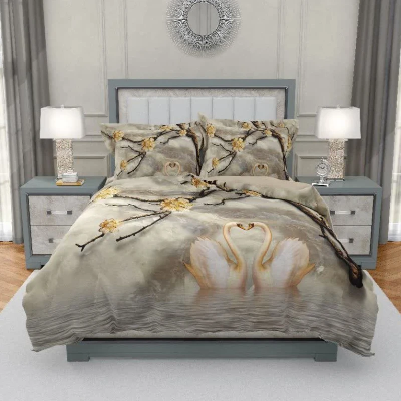 سرویس خواب 2 نفر 6 تکه مدل قو