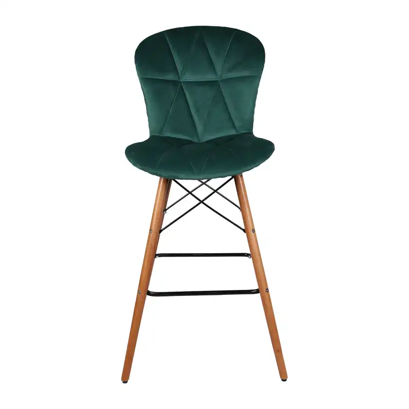 صندلی اپن مدل ماهلین لمسه ای پایه چوبی