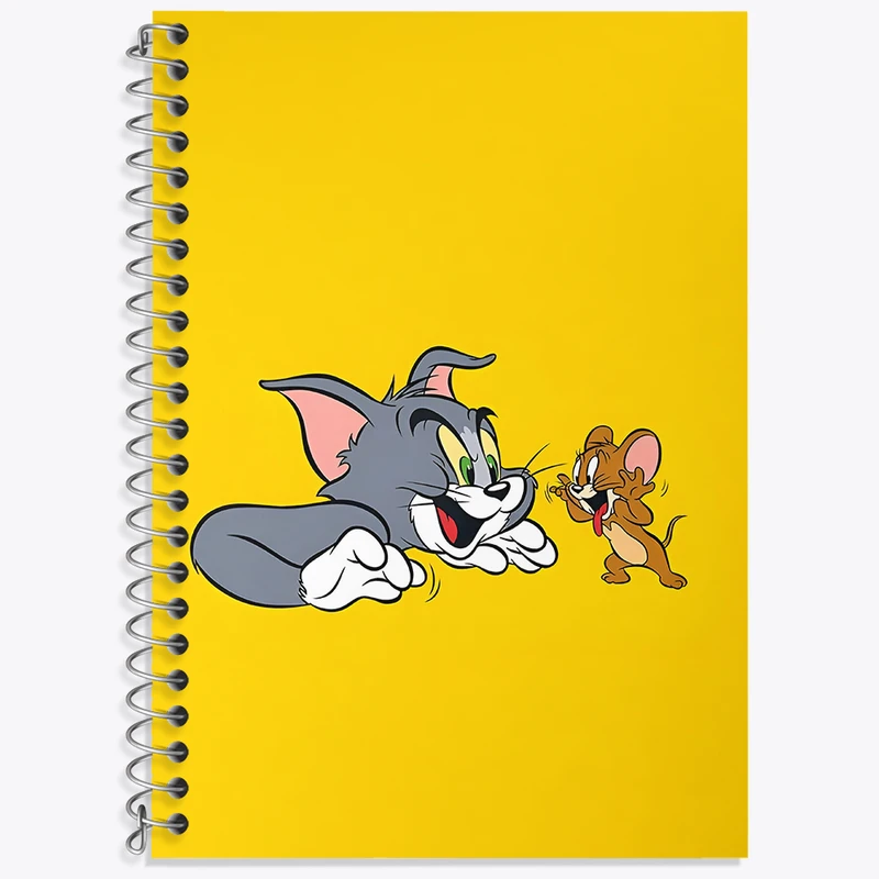 دفتر زبان 50 برگ خندالو مدل سه خط طرح تام و جری (Tom And Jerry) کد N2489