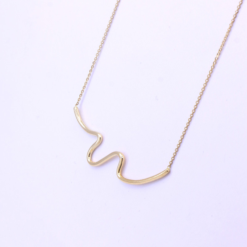 گردنبند طلا 18 عیار زنانه پولک مدل نوا