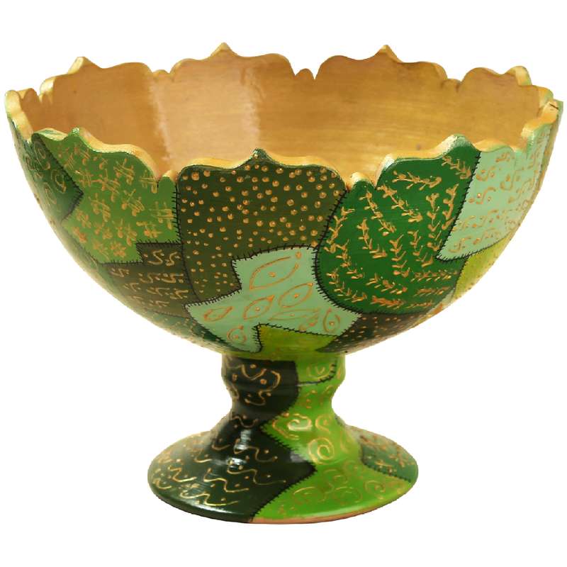 میوه خوری سفالی طرح چهل تکه کد S3028