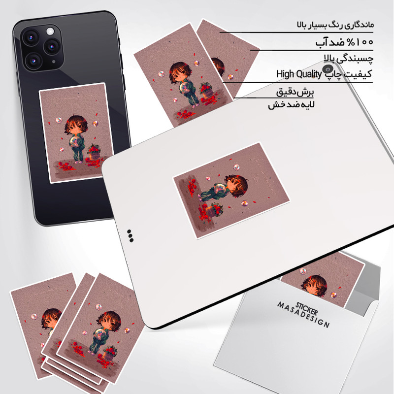 استیکر تزئینی موبایل و تبلت ماسا دیزاین طرح squid game مدل stkv0489