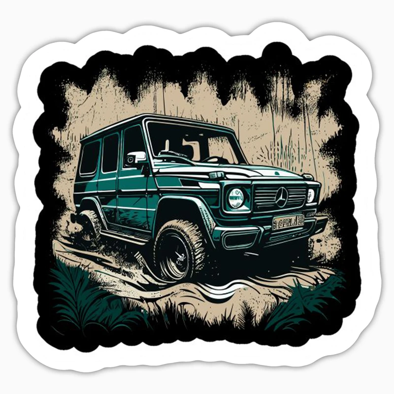 استیکر لپ تاپ و موبایل بووم طرح ماشین مدل Mercedes Benz G Wagon کد LA42