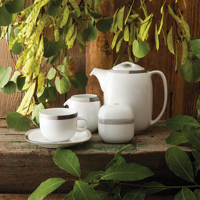 ست فنجان و نعلبکی 12 پارچه چینی زرین ایران مدل کواترو وگاس اوریت درجه عالی