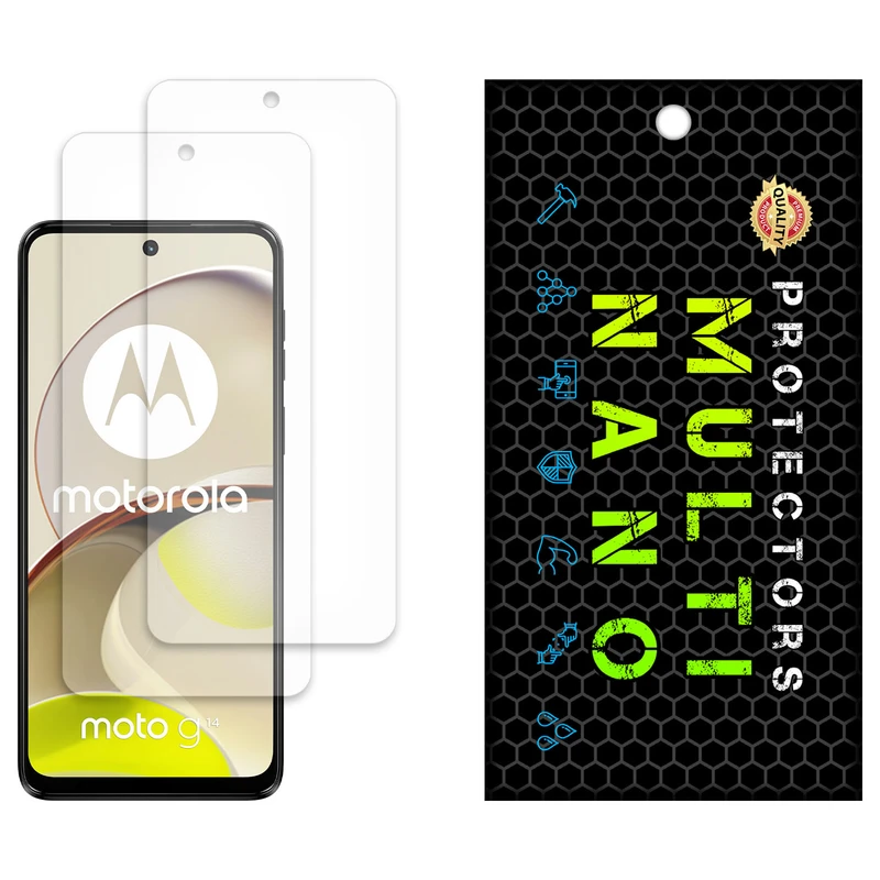 محافظ صفحه نمایش مات مولتی نانو مدل X-S2M مناسب برای گوشی موبایل موتورولا Moto G14 بسته دو عددی