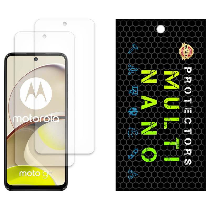 محافظ صفحه نمایش مات مولتی نانو مدل X-S2M مناسب برای گوشی موبایل موتورولا Moto G14 بسته دو عددی