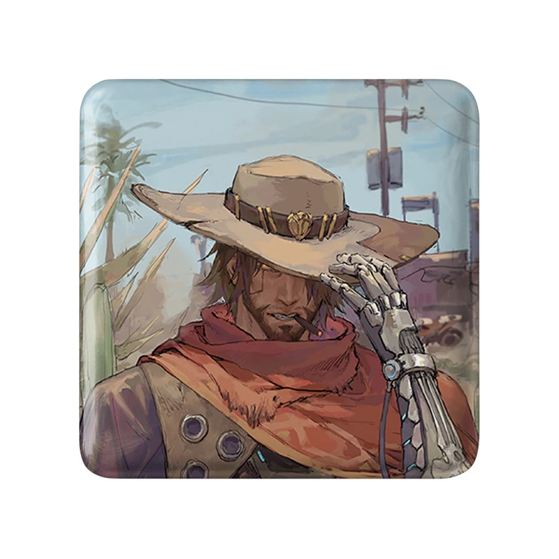 مگنت خندالو طرح بازی اورواچ (Overwatch) مدل مربعی کد 31602