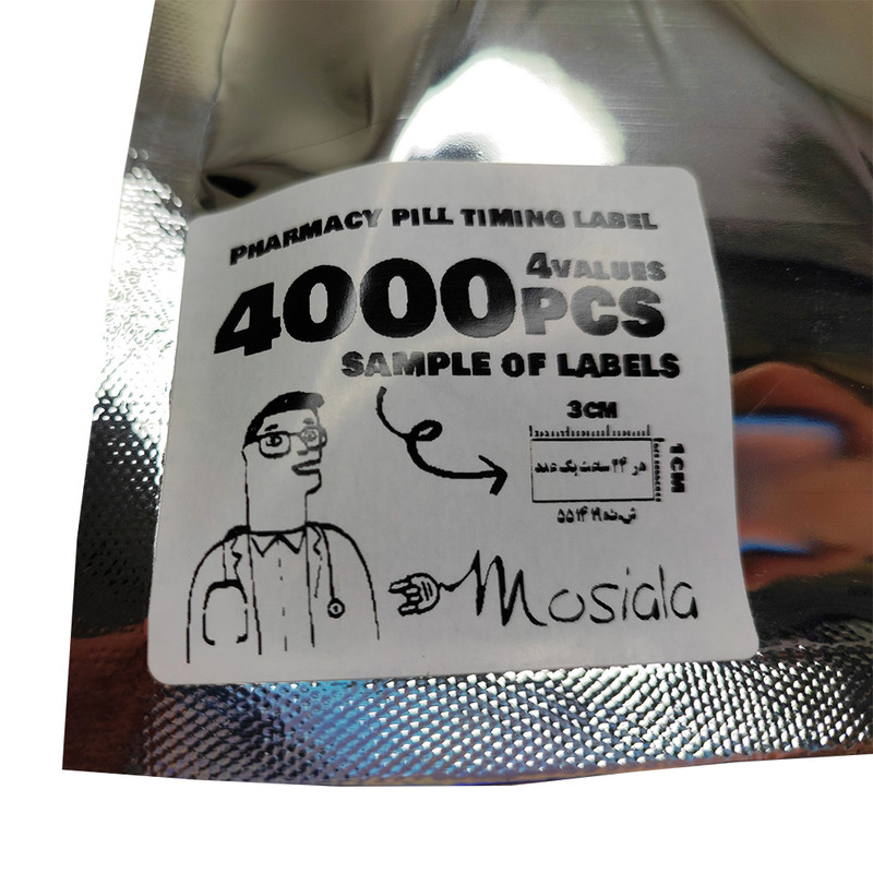 لیبل زمانبندی دارو مصیعلا مدل L4000 بسته 4000  عددی