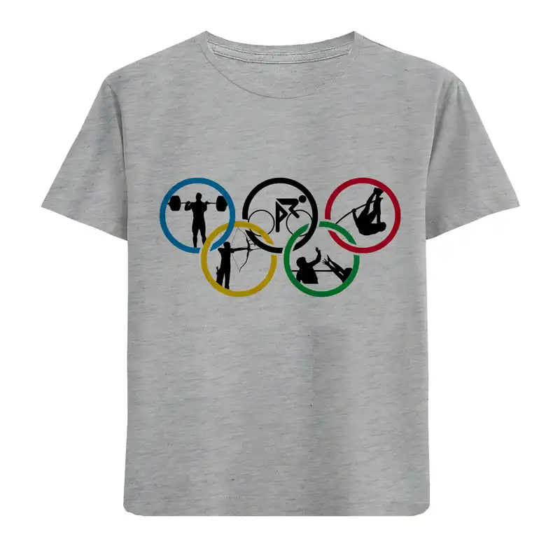 تی شرت آستین کوتاه بچگانه مدل ورزشکاران D245