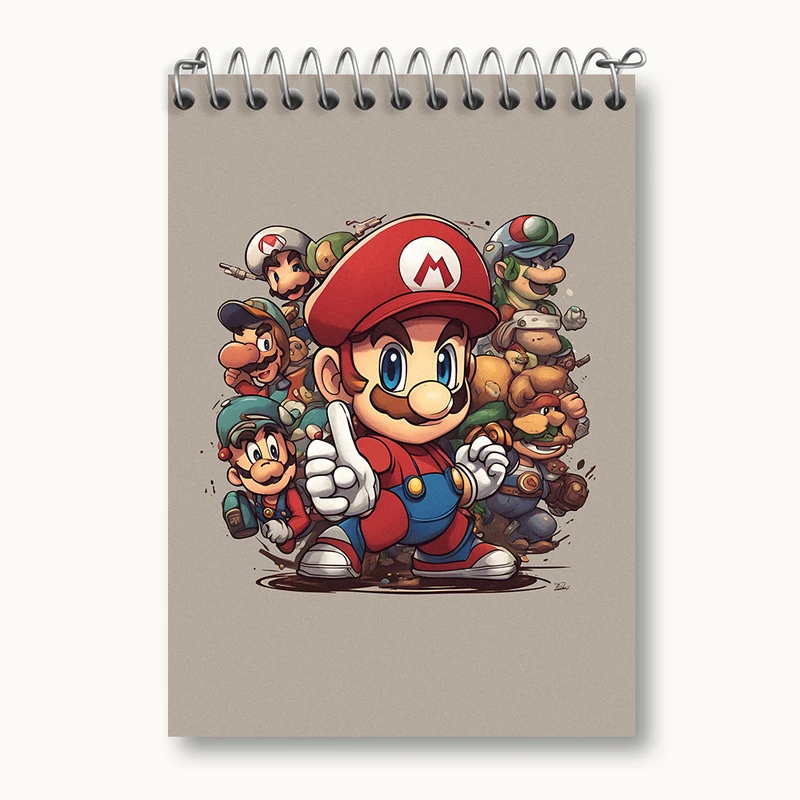 دفتر یادداشت 50 برگ خندالو طرح سوپر ماریو کد N3353