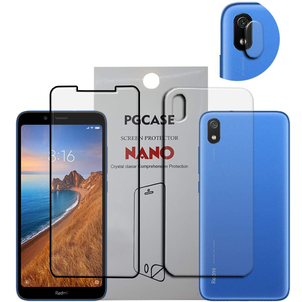 محافظ صفحه نمایش سرامیکی مدل Star Max مناسب برای گوشی موبایل شیائومی Redmi 7A به همراه محافظ لنز دوربین و محافظ پشت گوشی