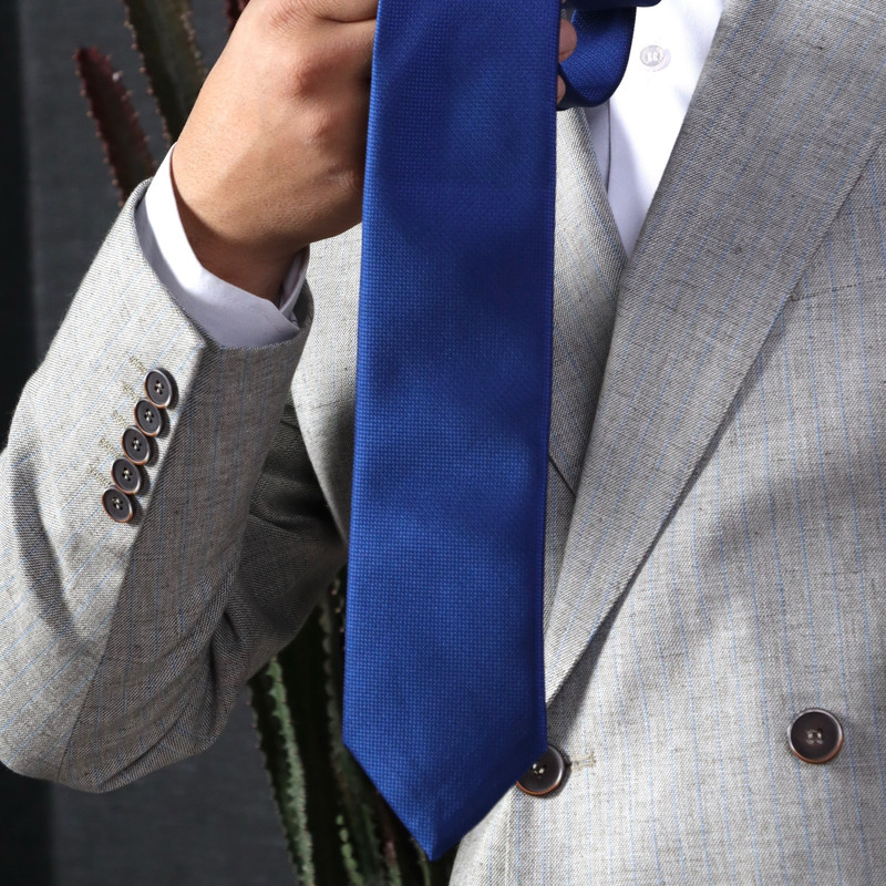 ست کراوات و دستمال جیب مردانه نسن طرح آکسفورد مدل SH7