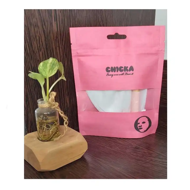 ماسک ورقه ای صورت چیکا مدل badonya154 بسته 5 عددی به همراه قلم ماسک