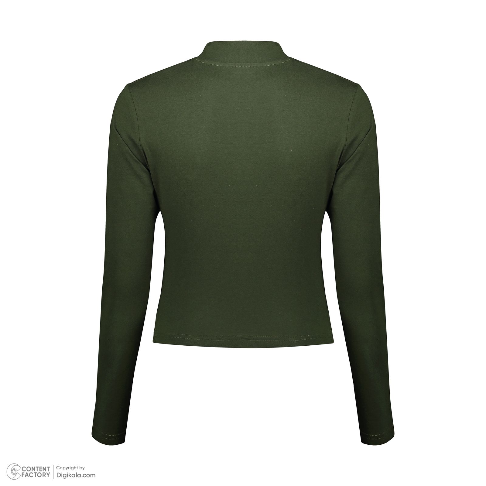 کراپ‌ تی‌شرت آستین بلند زنانه کانتکس مدل 208 -  - 4