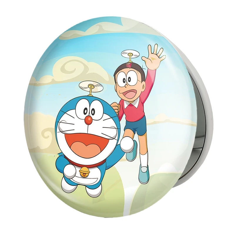 آینه جیبی خندالو طرح دورایمون و نوبیتا انیمه دورایمون مدل تاشو کد 12769 