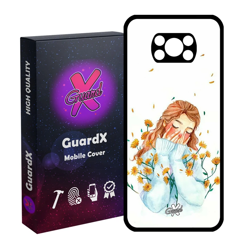 کاور گارد ایکس طرح Girl مدل Glass10315 مناسب برای گوشی موبایل شیائومی Poco X3 / Poco X3 NFC