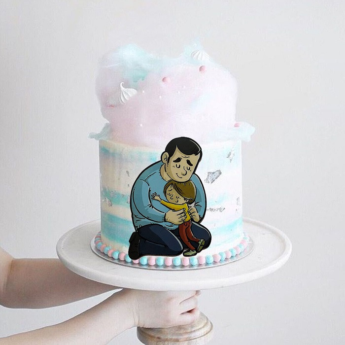 تاپر تزیین کیک به گز مدل Best Dad تاپر تزیین کیک به گز مدل Best Dad