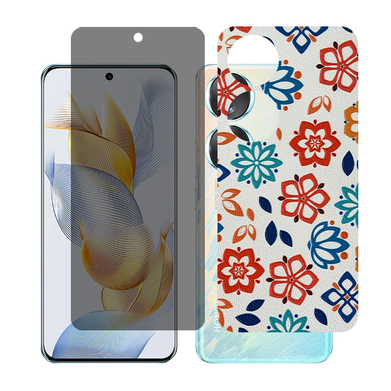 محافظ صفحه نمایش حریم شخصی گلس مدل Together مناسب برای گوشی موبایل آنر 90 به همراه برچسب پوششی پشت گوشی