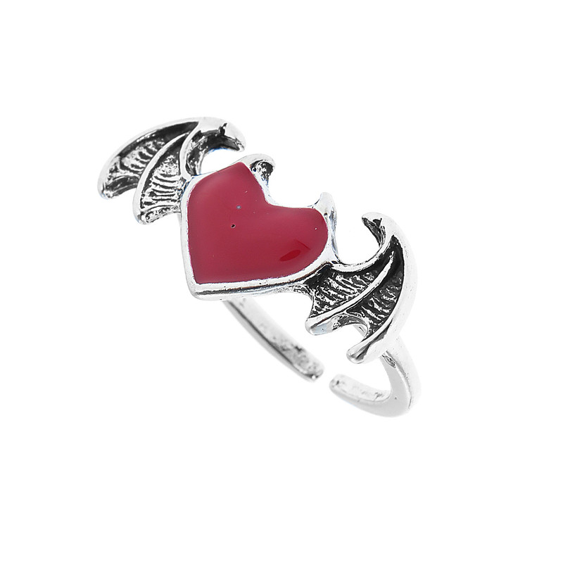 انگشتر زنانه مدل قلب بال دار کد 4798653202 انگشتر زنانه مدل قلب بال دار کد 4798653202