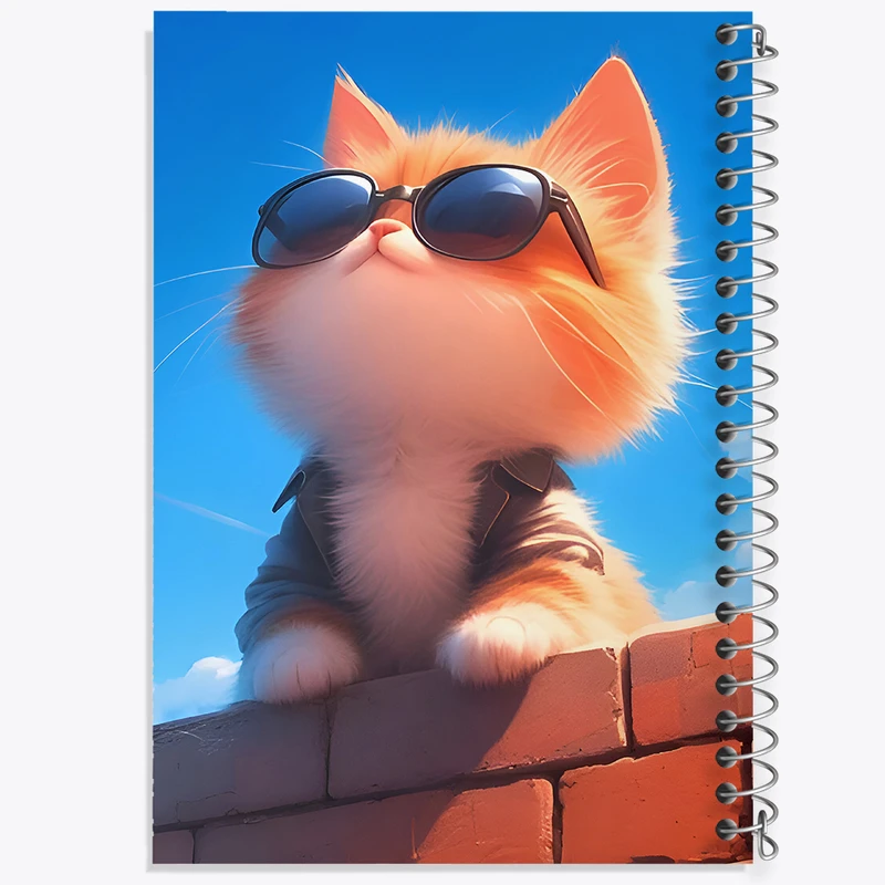 دفتر مشق 100 برگ خندالو طرح گربه بامزه کد F7256