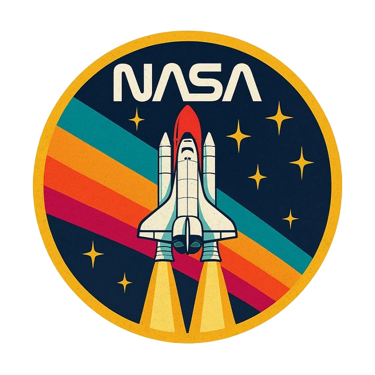استیکر پارچه و لباس پاد آفرین مدل ناسا فضانورد سیاره منظومه شمسی آدم فضایی کد S2517