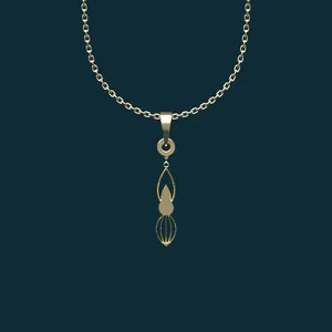 گردنبند طلا 18 عیار زنانه مدوپد مدل هندسی کد AA2-1-1288