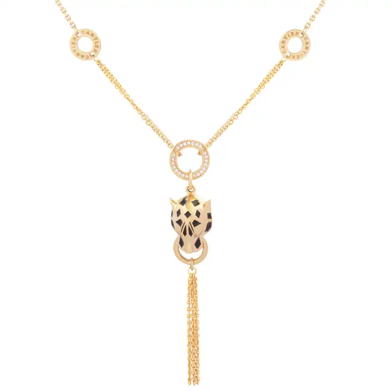 گردنبند طلا 18 عیار زنانه طلای مستجابی مدل ببر کد 455