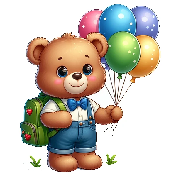 استیکر پارچه و لباس پاد آفرین طرح مدرسه و خرسی کد 2239