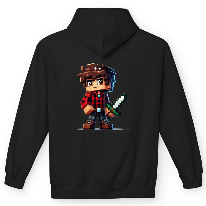 هودی مردانه پاد آفرین مدل گیم ماینکرفت  minecraft game ( طرح پشت ) کد p-140