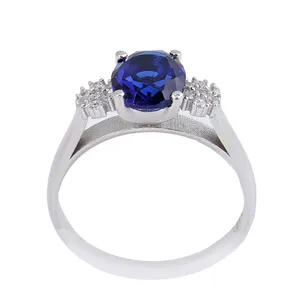 انگشتر نقره زنانه بازرگانی میلادی مدل اونیکس رکاب جواهری کد AWR_1122