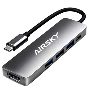 هاب 5 پورت USB-C ایراسکای مدل DJ-13D