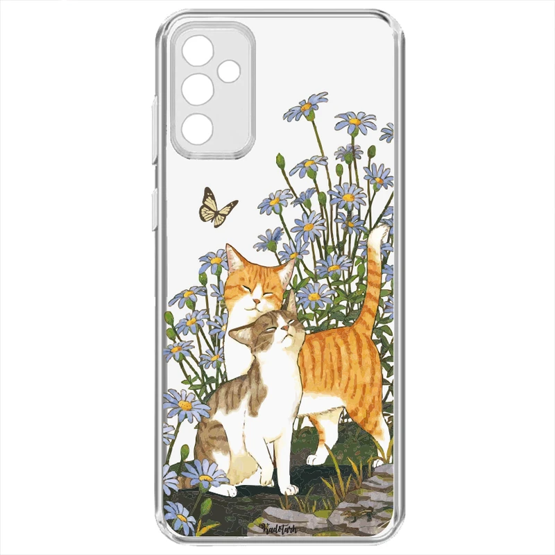 کاور  قاب گوشی طرح Cat & Butterfly مناسب برای گوشی موبایل سامسونگ Galaxy A13 5G