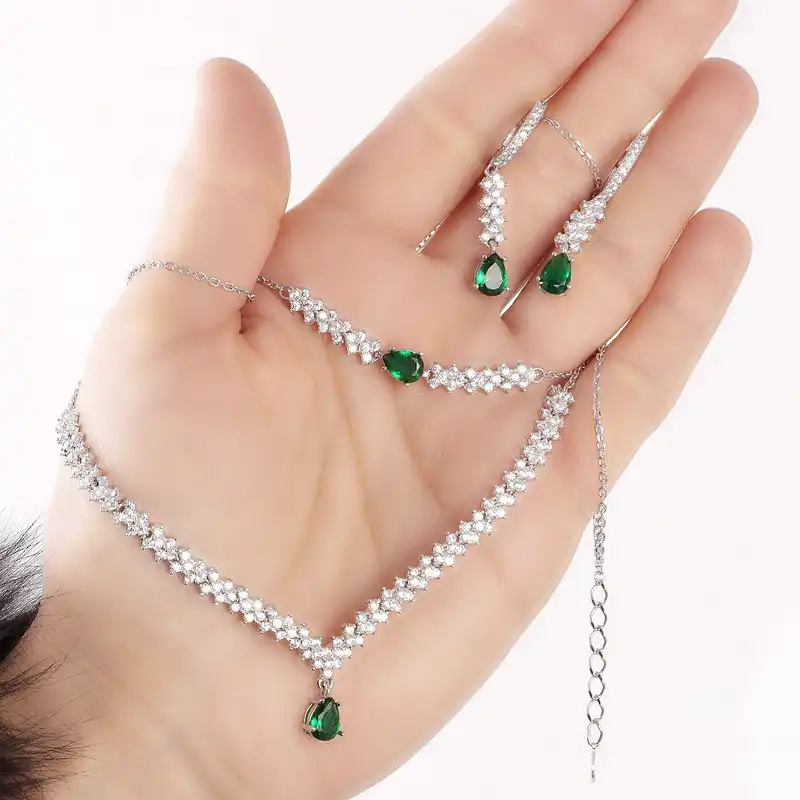 نیم ست نقره زنانه جی تی ای مدل نایس