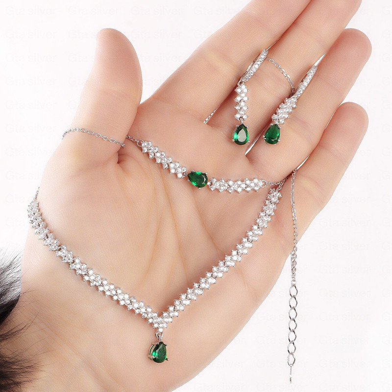 نیم ست نقره زنانه جی تی ای مدل نایس نیم ست نقره زنانه جی تی ای مدل نایس