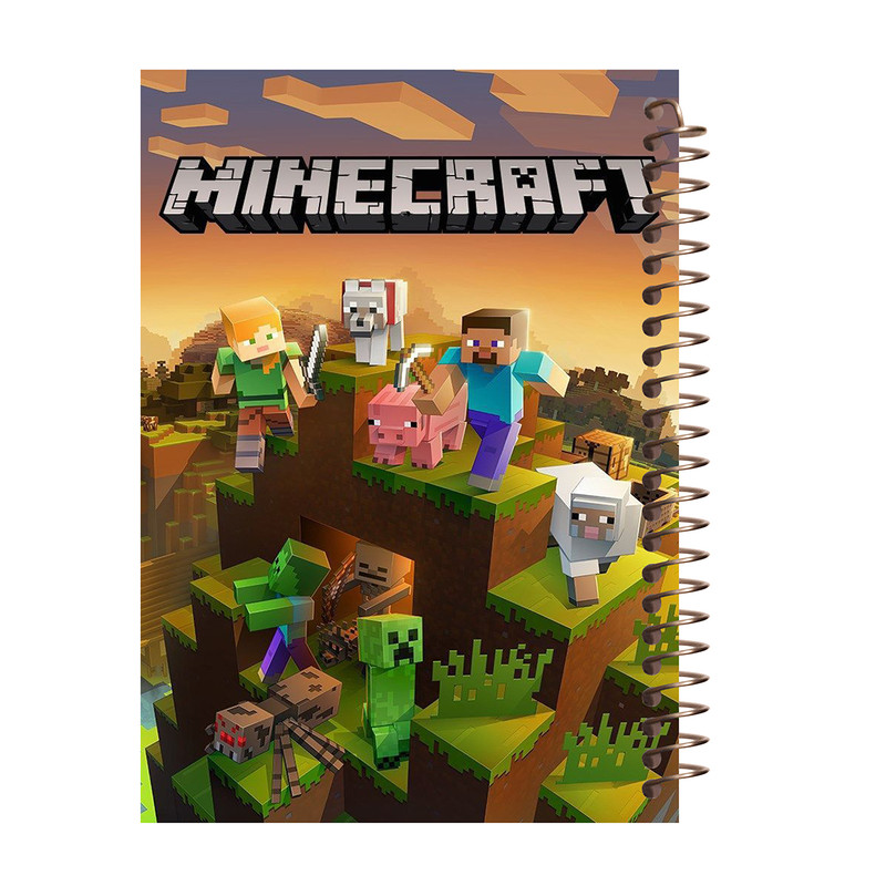 دفتر مشق 80 برگ طرح ماینکرفت کد J507