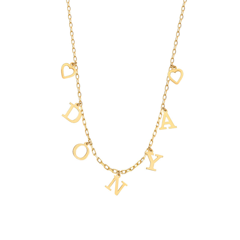 گردنبند طلا 18 عیار زنانه با طرح مینیمال ماوی گالری مدل دنیا و قلب