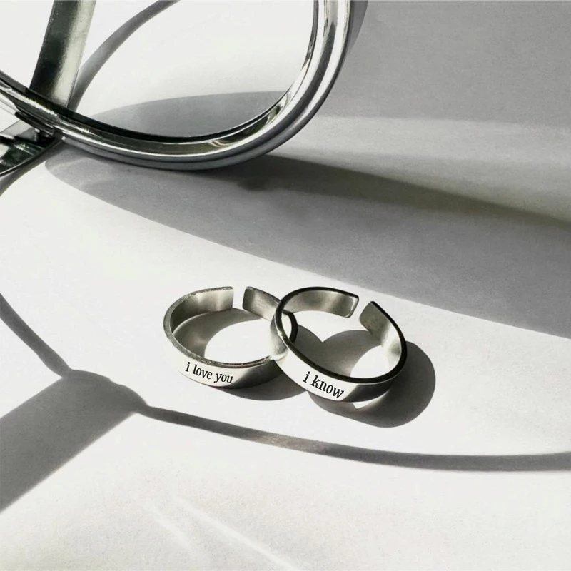 عکس شماره 3 : ست انگشتر زنانه و مردانه مدل دوستت دارم و میدانم کد sd45