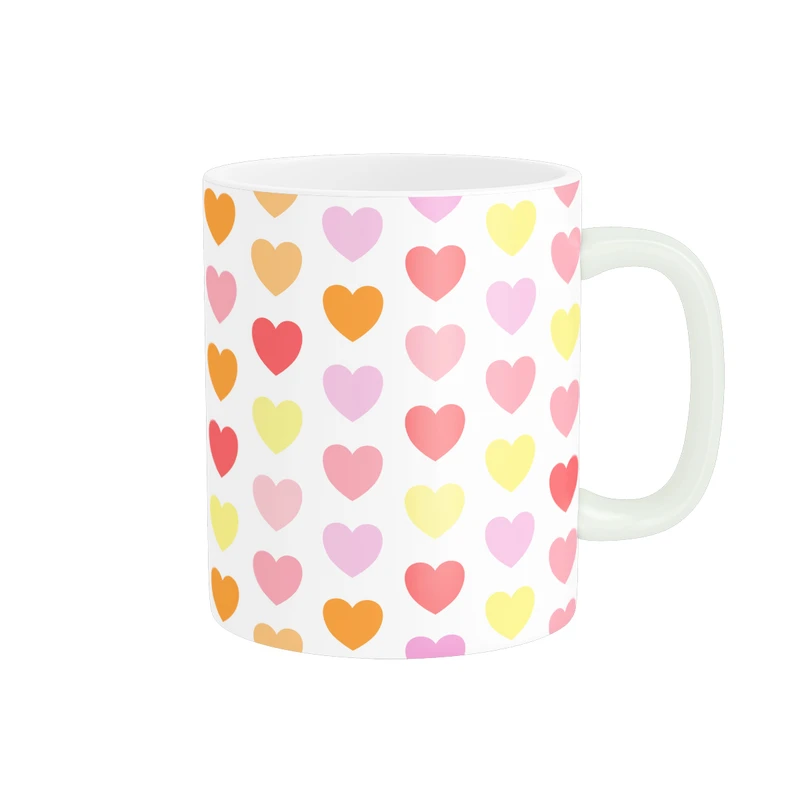 ماگ پاد آفرین طرح قلب مینیمال مدل فانتزی 5 کد MD-H32