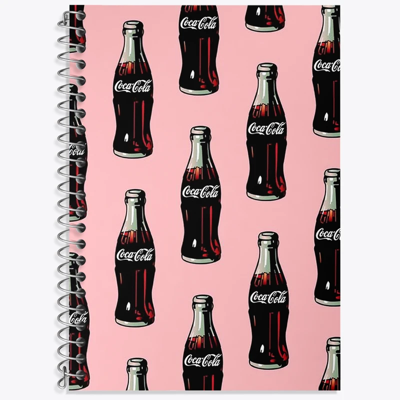 دفتر زبان 50 برگ خندالو مدل سه خط طرح نوشابه کوکاکولا کد N2064
