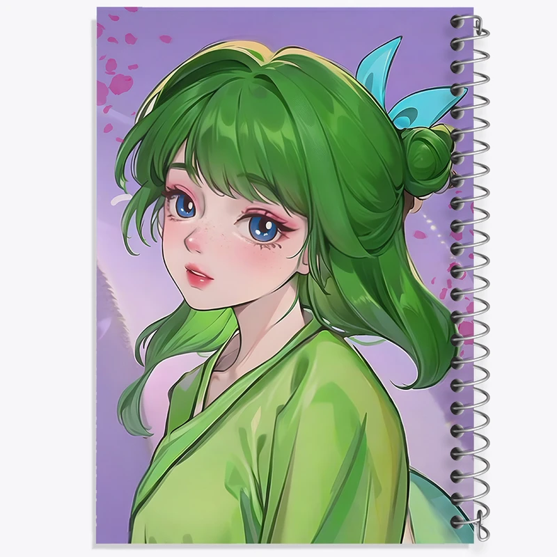 دفتر مشق 50 برگ خندالو طرح دختر انیمه ای کد N4953