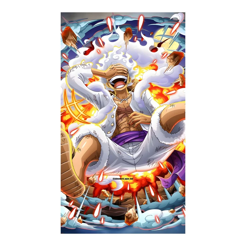 استیکر لپ تاپ و موبایل مدل انیمه طرح وان پیس مانکی دی لوفی کد 6351